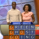 Contestants on a recent version of the game show Lingo, guessing at a word.
